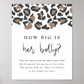 AUBREE-luipaard Druk hoe groot haar Belly Game is Poster (Voorkant)