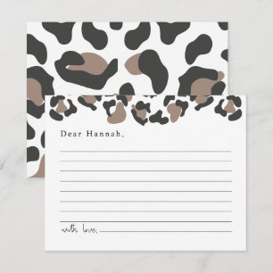 AUBREE luipaard Druk Safari Time Capsule Informatiekaartje