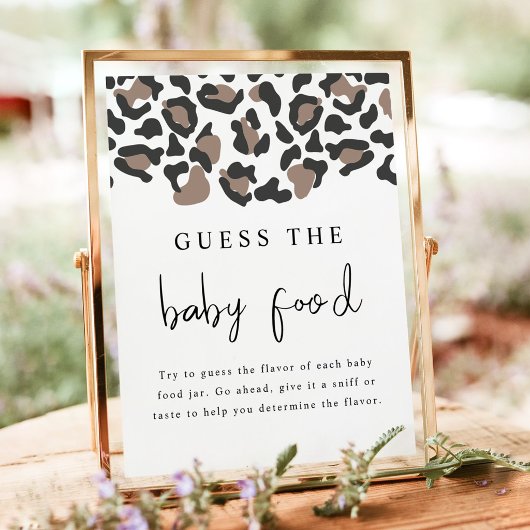 AUBREE Luipaardprint Raad het babyvoedsel spel Poster