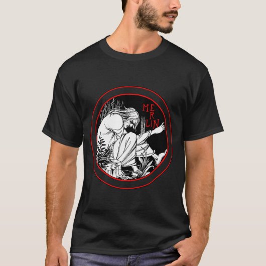 Aubrey Beardsley Merlin T-shirt (Voorkant)