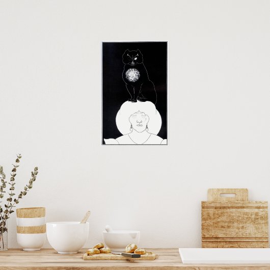 Aubrey Beardsley - Poster de chat noir (Cuisine)