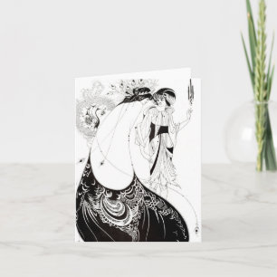 Aubrey Beardsley The Peacock Skirt Note Card Kaart