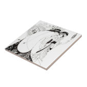 Aubrey Beardsley The Peacock Skirt Tile Tegeltje (Zijkant)