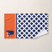 Auburn Alabama Navy et Orange football (Serviette à main)
