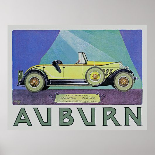  Auburn Automobile Ad Poster (Voorkant)
