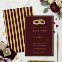 Auburn Bruin & Gouden Ring Diamanten Strepen Trouw