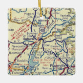 Auburn CA  Map Keramisch Ornament (Voorkant)