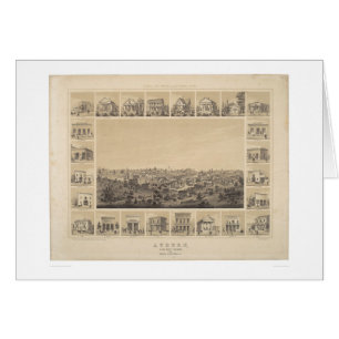Auburn, Californië 1857 Panoramische Kaart (2508A