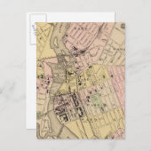 Auburn, Lewiston Map Briefkaart (Voorkant / Achterkant)