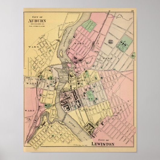 Auburn, Lewiston Poster (Voorkant)