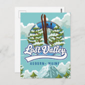 Auburn, Maine, Lost valley ski Briefkaart (Voorkant / Achterkant)