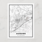 Auburn Map Briefkaart (Voorkant)