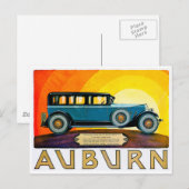 Auburn ~  motorrijtuigenreclame briefkaart (Voorkant / Achterkant)