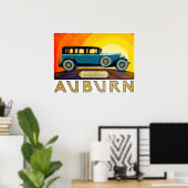 Auburn ~ motorrijtuigenreclame poster (Thuiskantoor)
