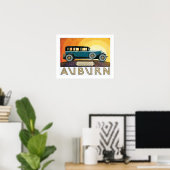 Auburn Motors Sunburst Ad Poster (Thuiskantoor)