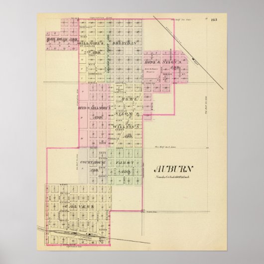 Auburn, Nebraska Poster (Voorkant)