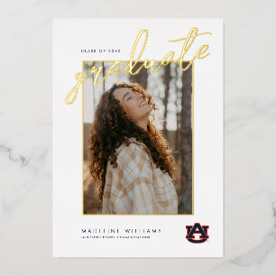 Auburn Universiteit Afstuderen Auburn Tigers Folie Uitnodiging