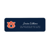 Auburn University Auburn UA Logo Etiket (Voorkant)