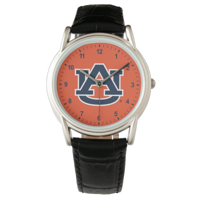 Auburn University Auburn UA Logo Horloge (Voorkant)