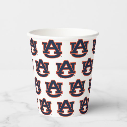 Auburn University Auburn UA Logo Papieren Bekers (Voorkant)
