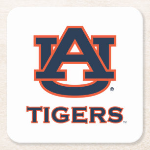Auburn University   Auburn Vierkante Kartonnen Onderzetter