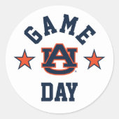 Auburn University Game Day Ronde Sticker (Voorkant)