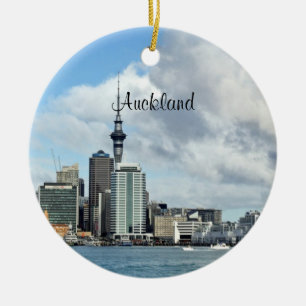Auckland Cityscape, voorzien van de vermelding: Keramisch Ornament