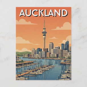 Auckland Marina Nieuw-Zeeland Ansichtkaart Briefkaart
