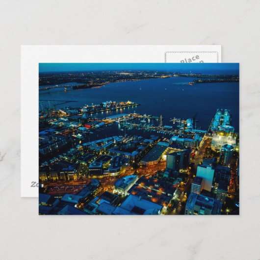Auckland Marina vue de Sky Tower - Carte postale (Devant / Derrière)