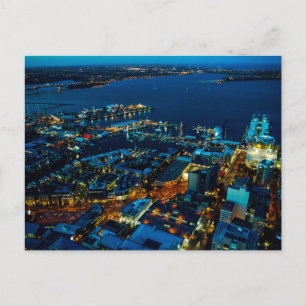 Auckland Marina vue de Sky Tower - Carte postale