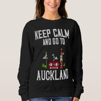 Auckland New Zealand City Skyline Map Travel Trui