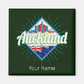 Auckland New Zealand retro skyline Magneet (Voorkant)