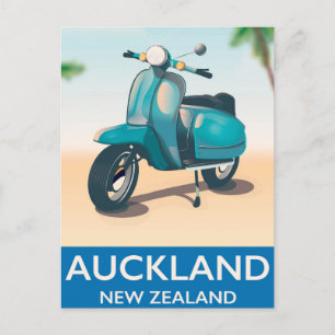Auckland nieuw zeeland reisposter briefkaart
