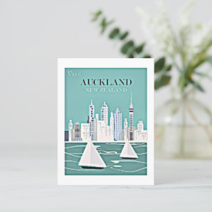 Auckland, Nieuw-Zeeland reisposter Briefkaart