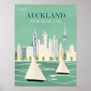 Auckland, Nieuw-Zeeland reisposter Poster
