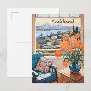 Auckland Nieuw-Zeeland Reizen Stad Esthetiek Briefkaart