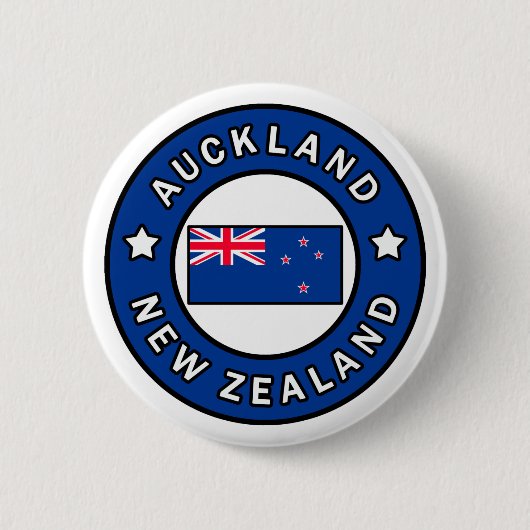 Auckland Nieuw-Zeeland Ronde Button 5,7 Cm (Voorkant)