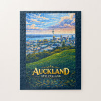 Auckland Nieuw-Zeeland Skyline Illustratie Reizen