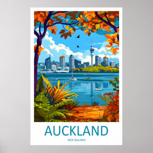 Auckland Park Nationale Reis Ski Poster Vintage