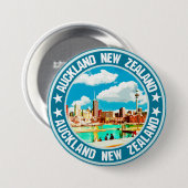 Auckland Ronde Button 7,6 Cm (Voorkant /achterkant)