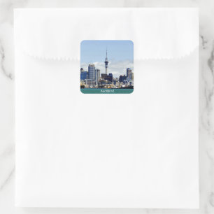 Auckland Silhouet Vierkante Sticker