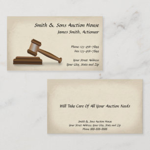 Auctioneer Judge Visitekaartje