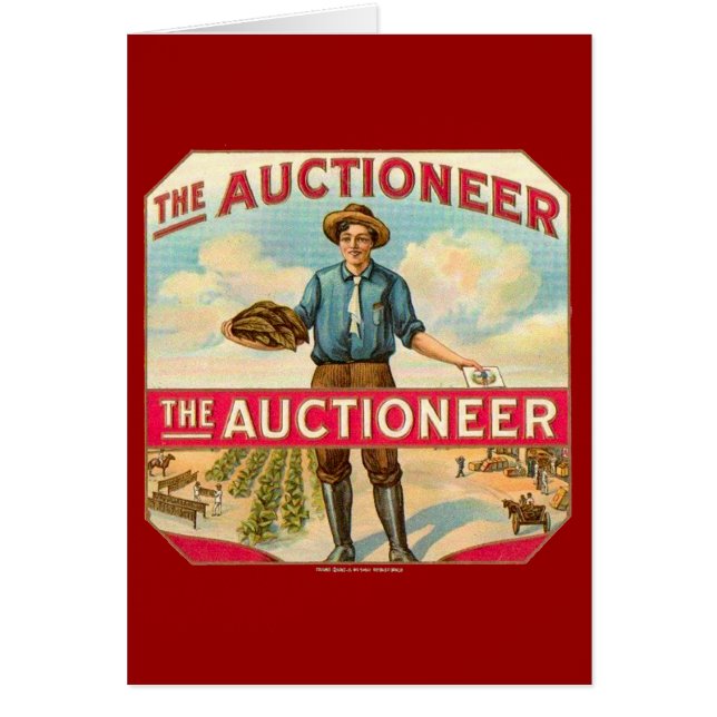 Auctioneer  kaartenlabel (Voorkant)