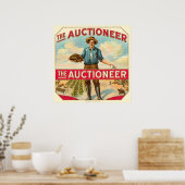 Auctioneer  kaartenlabel poster (Keuken)