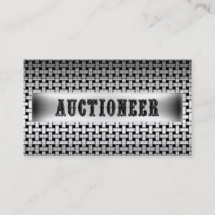Auctioneer Metal Look Visitekaartje