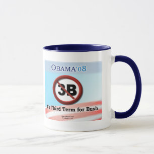 Aucun 3B, tasse bleue de poignée