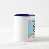 Aucun 3B, tasse bleue de poignée (Centre)