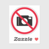 Aucun appareil photo symbole interdit sticker viny (Feuille)