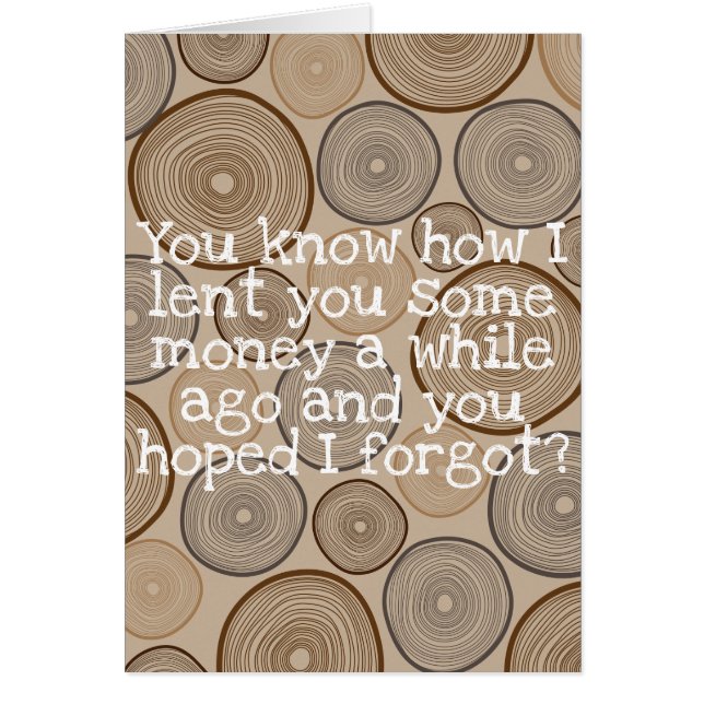 "Aucun besoin de me payer de retour " (Devant)