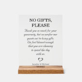 aucun cadeau s'il vous plaît, mariage script minim (Recto)